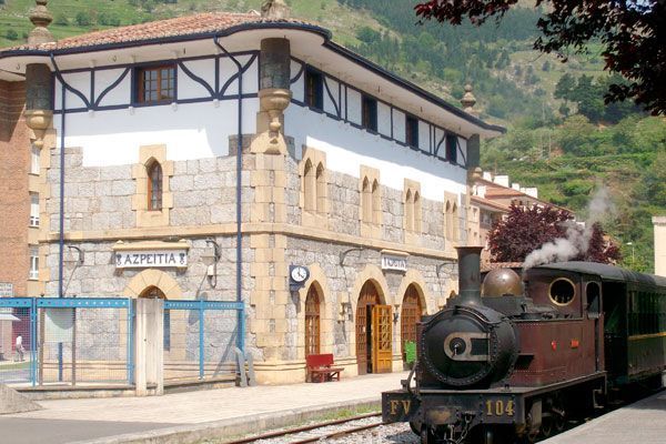 Tren de vapor en Azpeitia Gipuzkoa