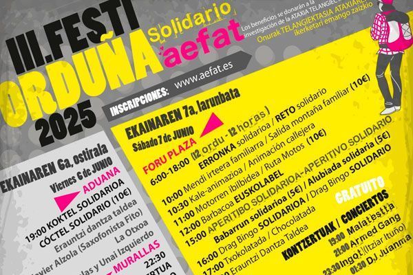 Festival solidario AEFA Festi Orduña 2025