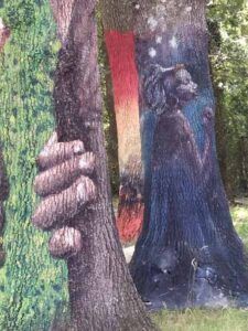 Painted oaks in the Robleda de Los Sueños.