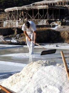 Salt production in the Añana Salt Valley