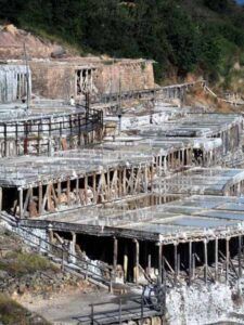 Salt terraces in the Salt Valley of Añana